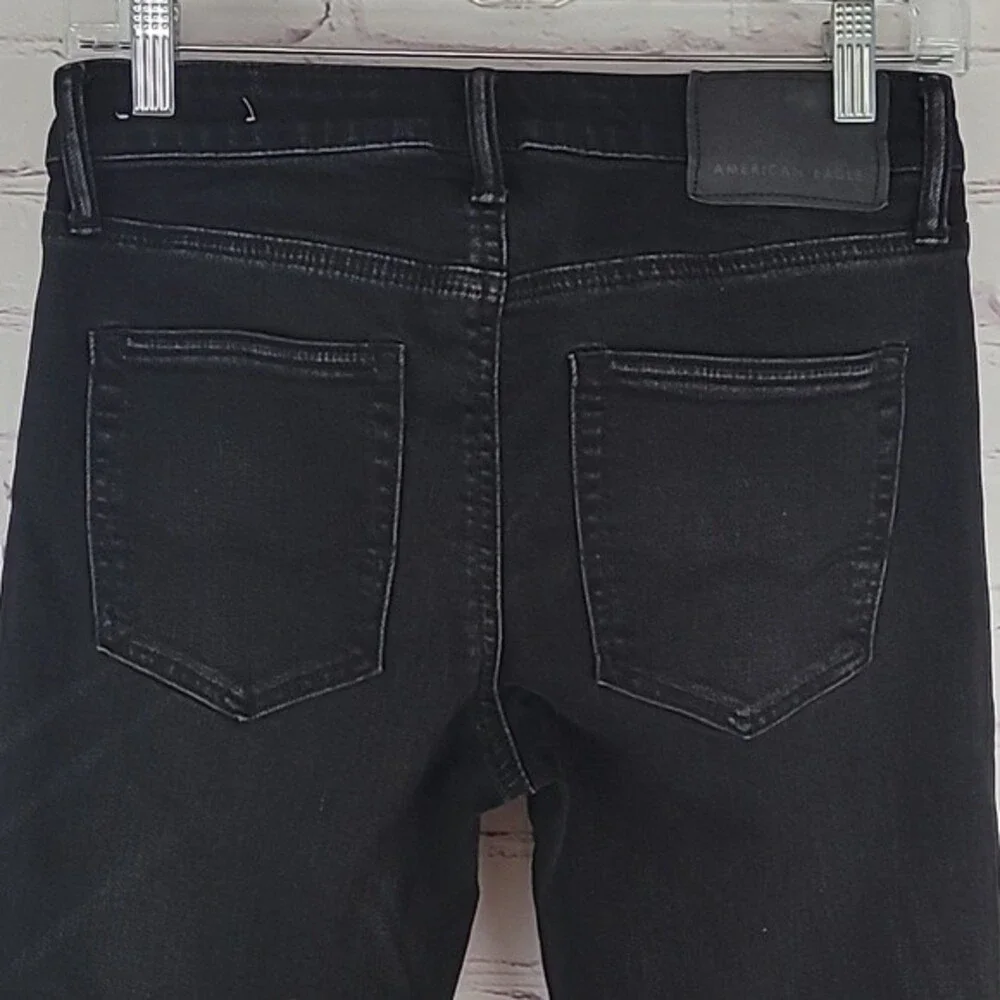 Jeans Men American Eagle Black Airflex skinny Size 28x32 Stretchy